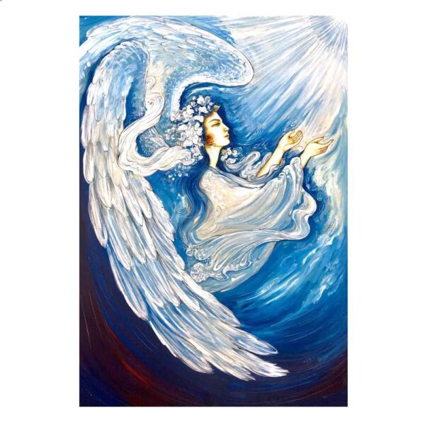 Original persische Miniaturmalerei: Aquarell auf Karton - Niayesh von Rasoul Motamedi