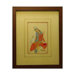 Original persische Safawiden-Malerei: Aquarell und Gouache auf Karton – Abbasi