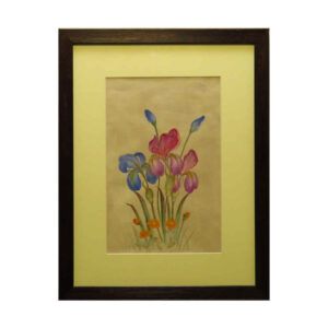 Original Blumenmalerei – Aquarell auf Karton von Samira Kazemzadeh