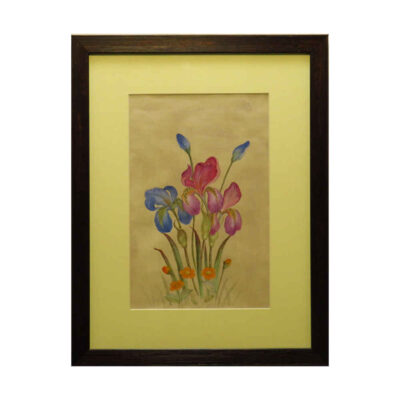 Original Blumenmalerei – Aquarell auf Karton von Samira Kazemzadeh