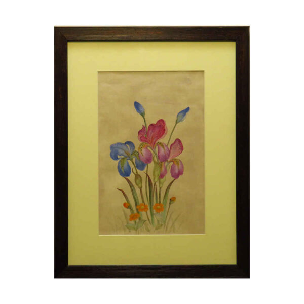 Original Blumenmalerei - Aquarell auf Karton von Samira Kazemzadeh