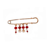 Safety Pin Brooch mit Granatapfel-Design – Symbol des Wohlstands