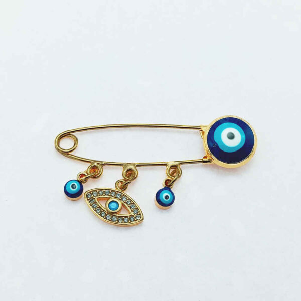 Evil Eye Safety Pin Brooch – Stylishes Schutz-Accessoire