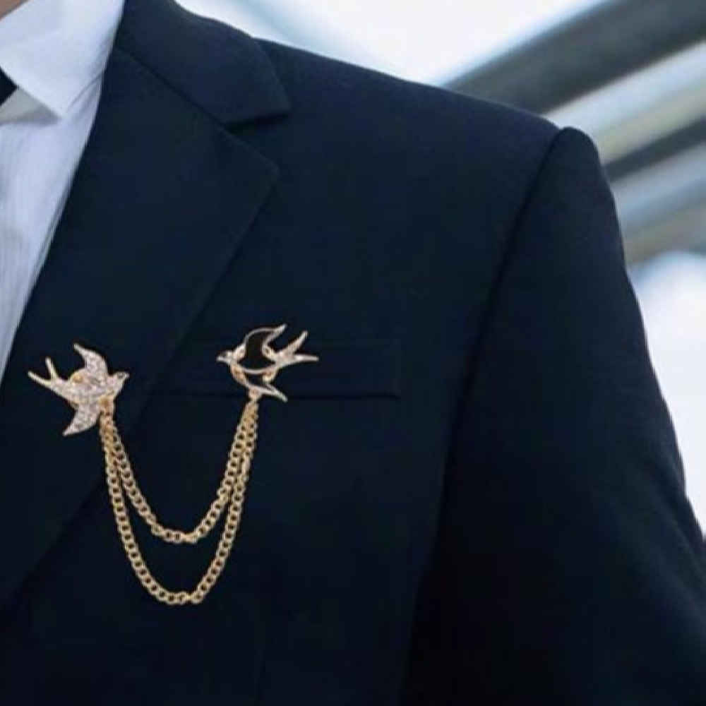 Broschen-Nadel – Schwalben-Design