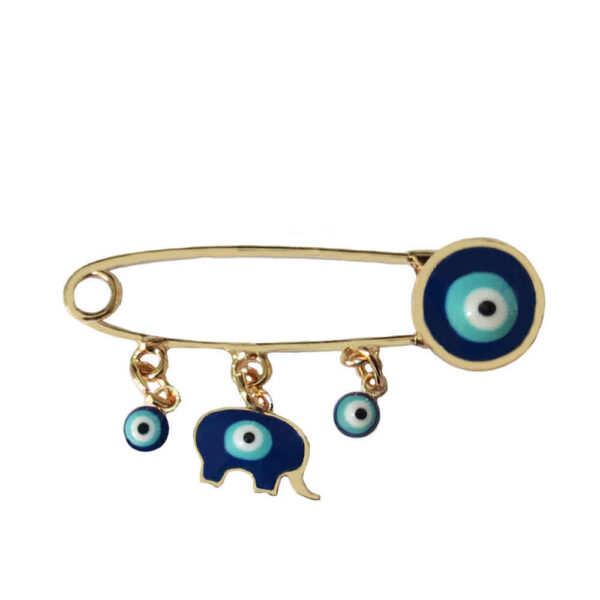 Evil Eye Safety Pin Brooch – Stylishes Schutz-Accessoire