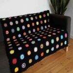 Häkelwurfdecke für Sofa und Bett, kariert, Bohemian Ronak