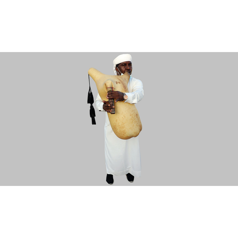 Professionelle arabische Dudelsackhaut Haban/Habbān (nur die Haut)