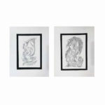 Set von 2 Original persischen Miniaturmalereien: Aquarell – Pferd