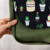 Bohemian Crossbody-Umhängetasche & Schal-Set mit Kaktusdesign