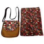 Bohemian Crossbody-Umhängetasche & Schal-Set mit Fuchsmotiv