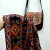 Bohemian Crossbody-Umhängetasche & Schal-Set mit traditionellem Design