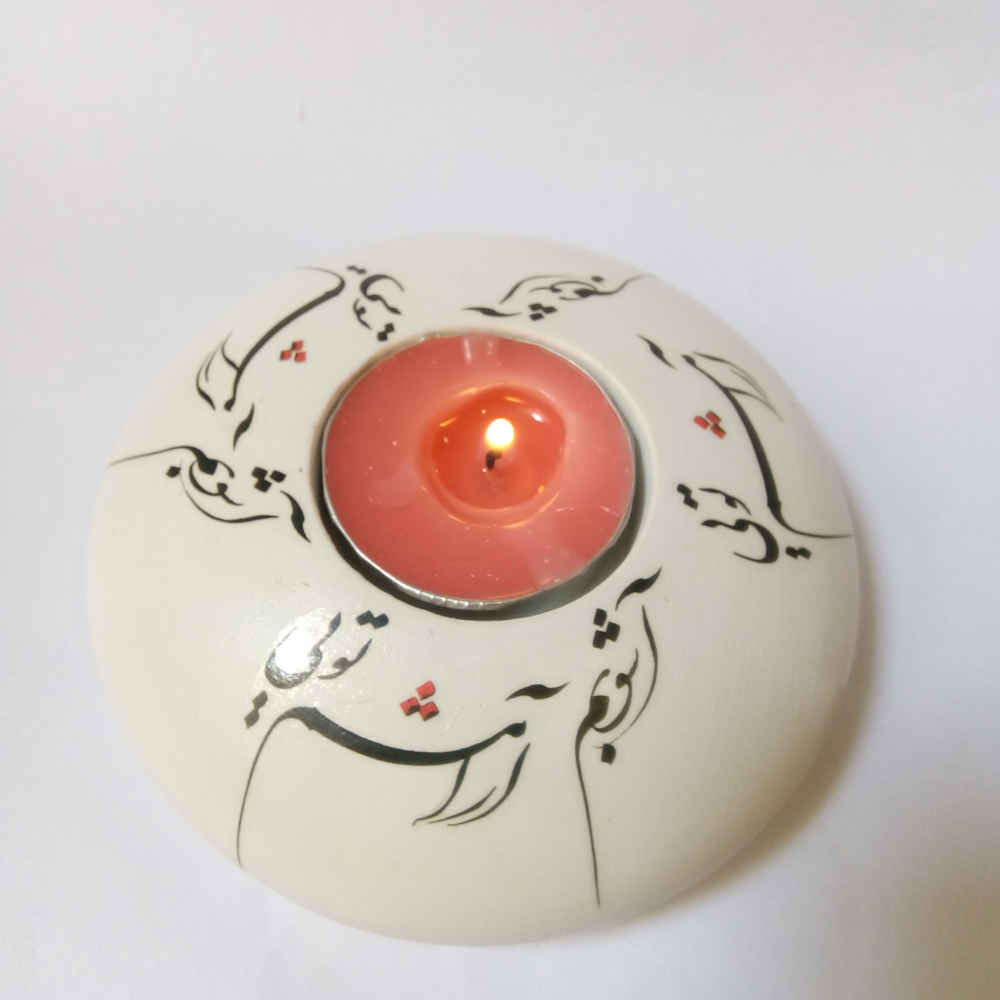 Gips-Teelichthalter Modell Aramesh