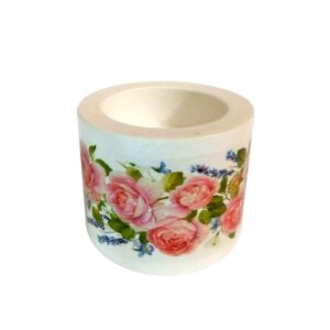 Gips-Teelichthalter Modell Rose