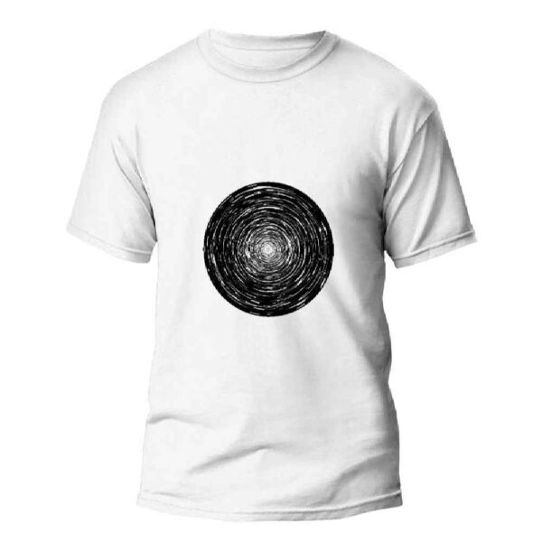 Weißes Minimal Shirt – Modell Hole | Modernes Kunstmotiv T-Shirt