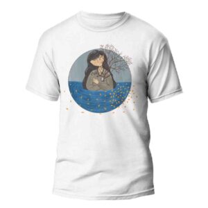 Herbst T-Shirt – Modell Khazan | Natur-inspiriertes Weißes Shirt