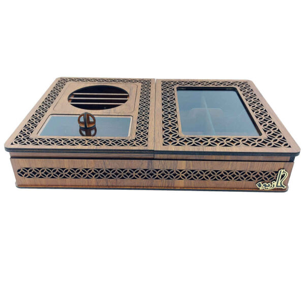 Holz-Teebeutelkästchen mit Teewärmer Afra