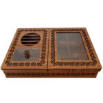 Holz-Teebeutel-Organizer-Box mit Wärmer Arnika