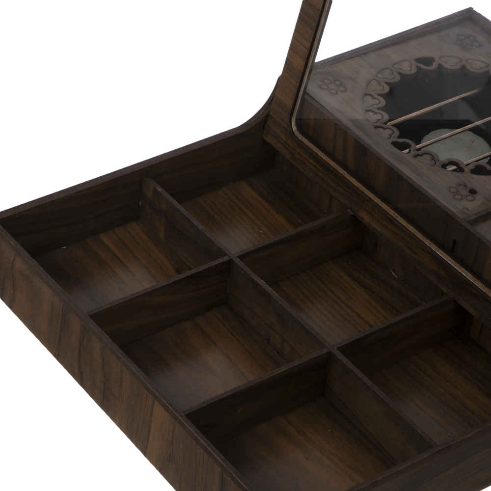 Holz-Teebeutelkästchen mit Teewärmer Hamta