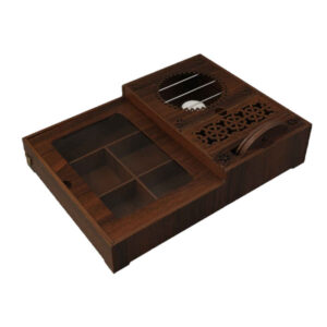 Holz-Teebeutel-Organizer-Box mit Wärmer Mahyas
