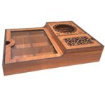 Holz-Teebeutel-Organizer-Box mit Wärmer Maneli