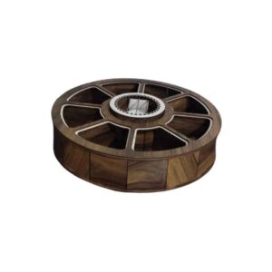 Holz-Teebeutel-Organizer-Box mit Wärmer Mehrsa