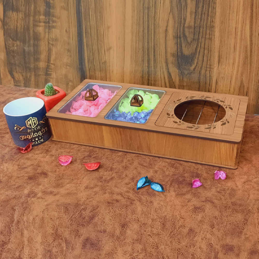 Holz-Teebeutelkästchen mit Teewärmer Narges