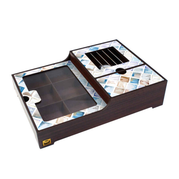 Holz-Teebeutelkästchen mit Teewärmer Einzigartig