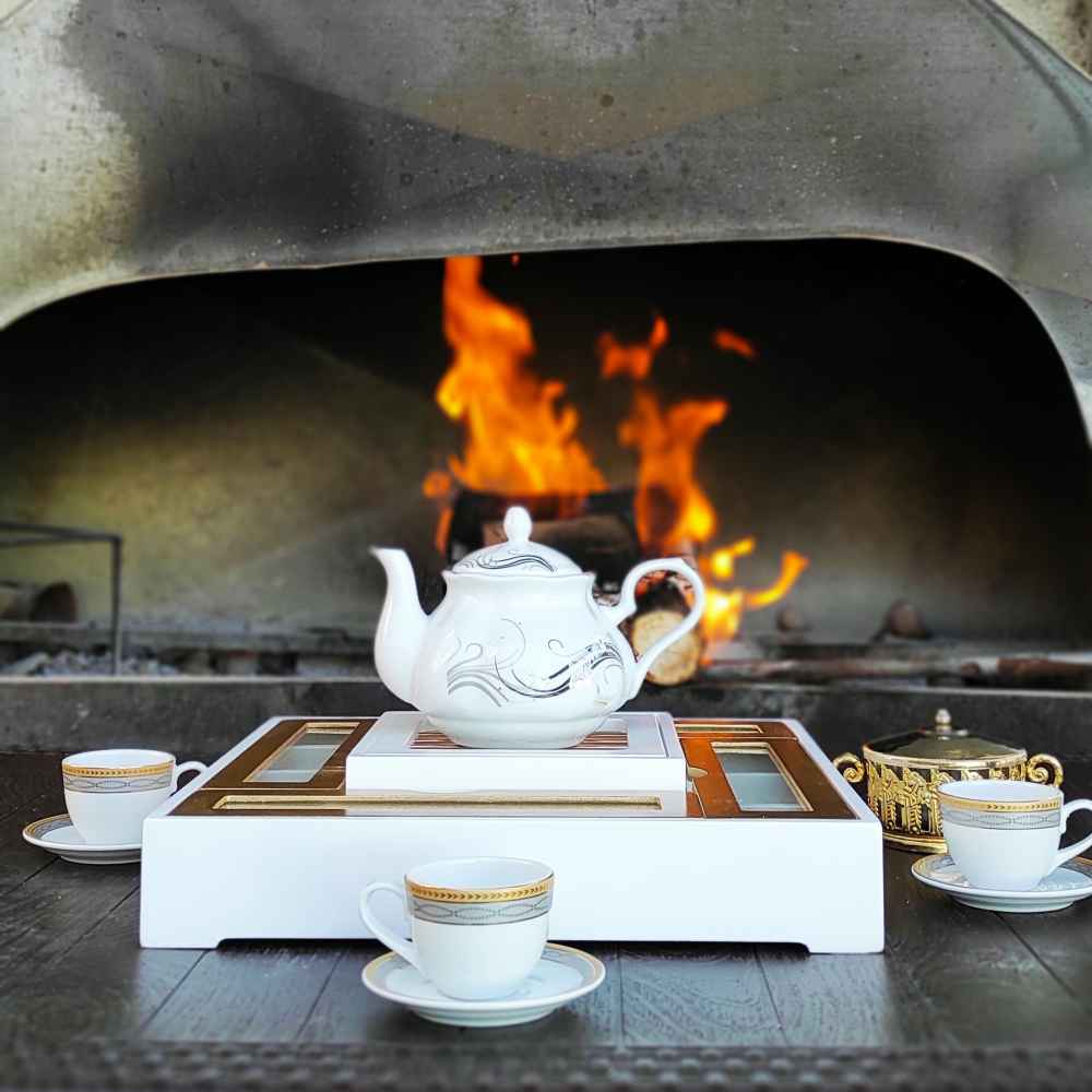 Holz-Teebeutelkästchen mit Teewärmer Yasna
