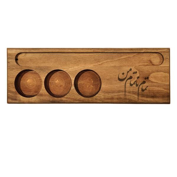 Rustikaler Holz-Teelichthalter Tischdeko Persischer Jan