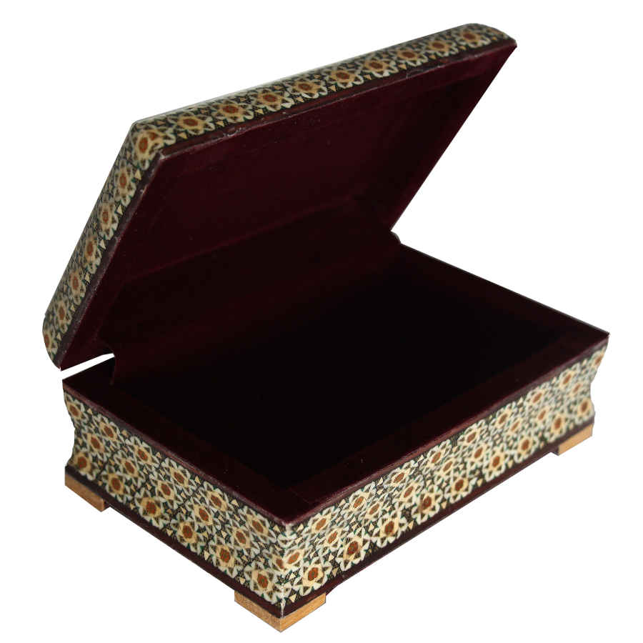 Handgefertigte Holz-Schmuckbox mit persischem Khatam-Design – Bina