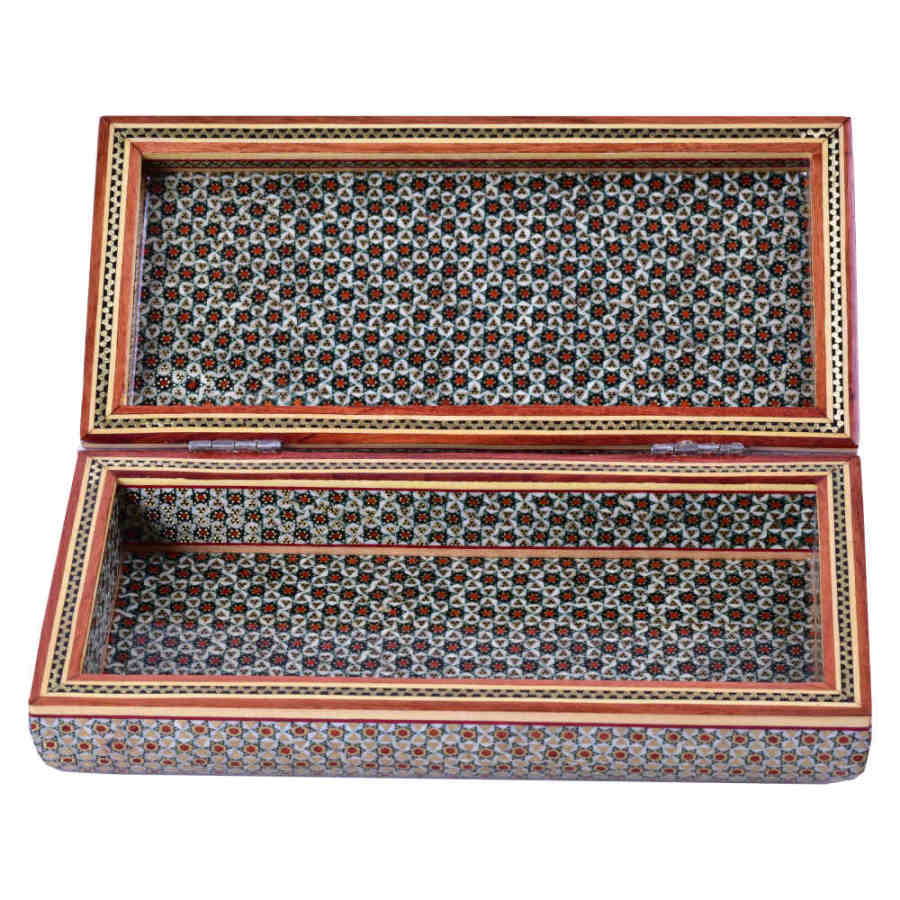 Handgefertigte Holz-Schmuckbox mit persischem Khatam-Design – Borna