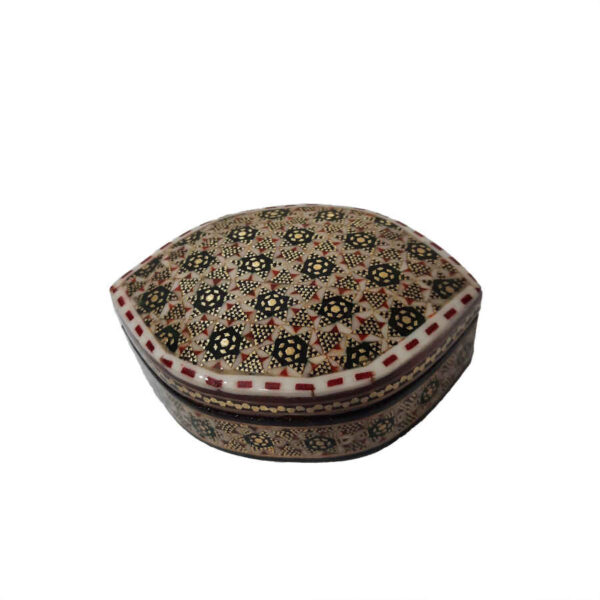 Handgefertigte Holzschatulle mit persischem Khatam-Design – Cheshmi