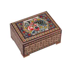 Handgefertigte Holz-Schmuckbox mit persischem Khatam-Design – Javid