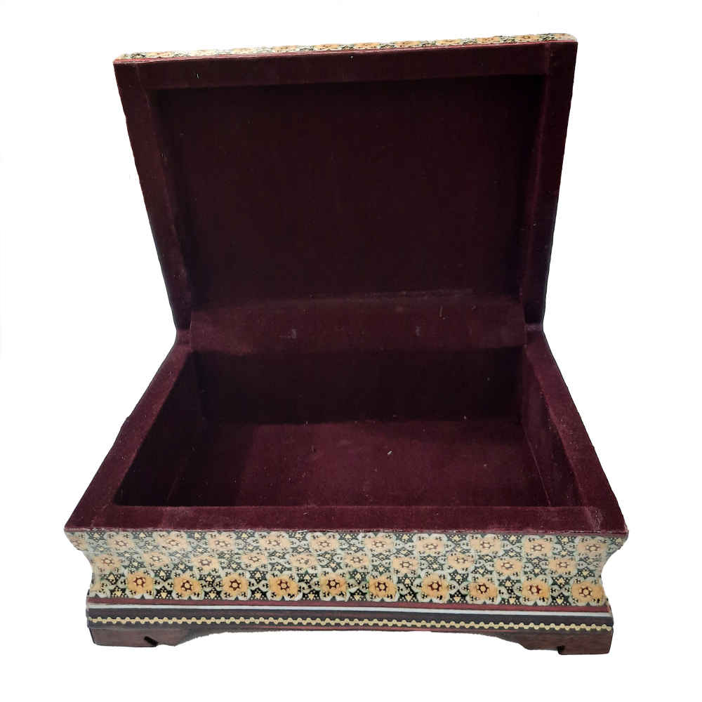 Handgefertigte Holz-Schmuckbox mit persischem Khatam-Design – Paeez