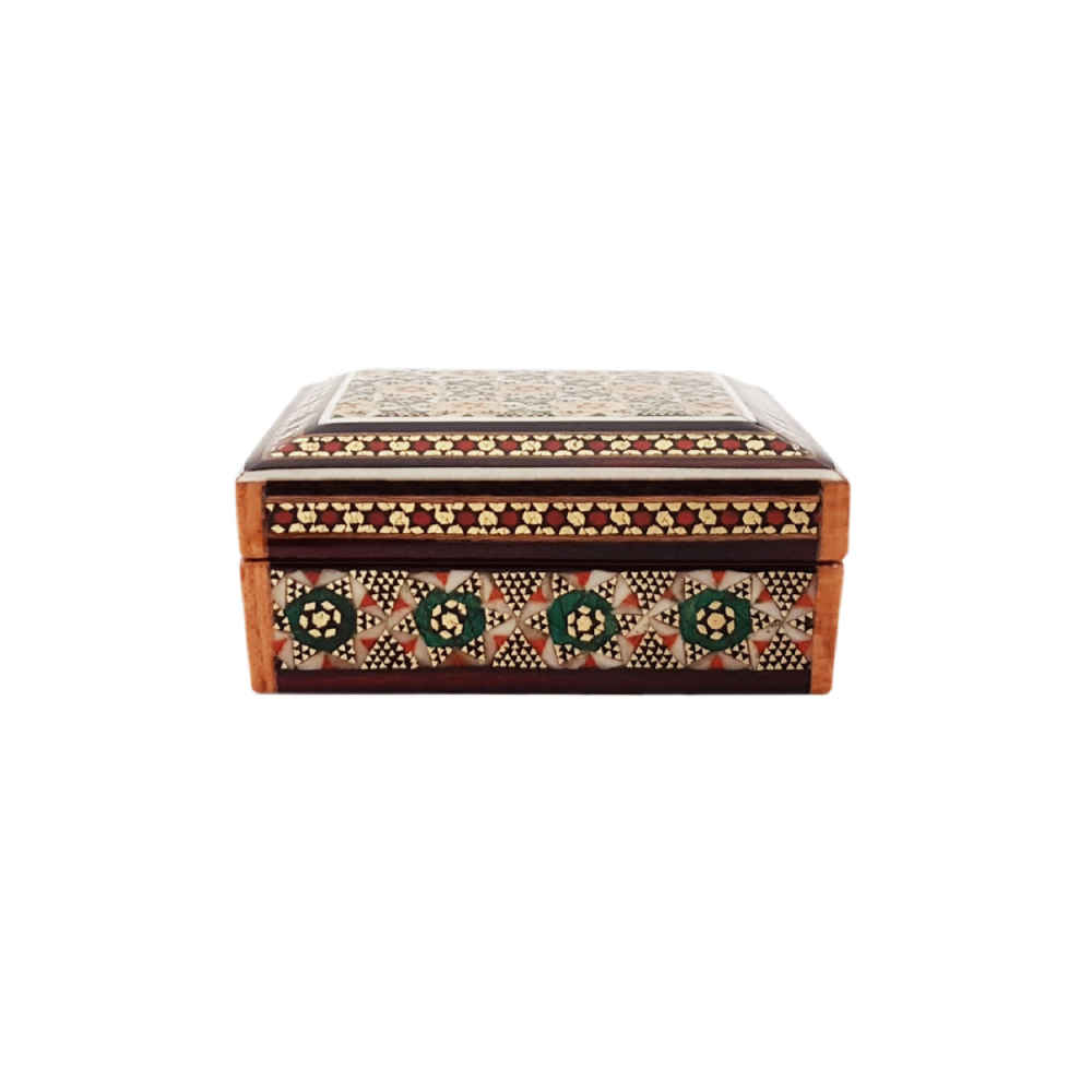 Handgefertigte Holz-Schmuckbox mit persischem Khatam-Design - Royal