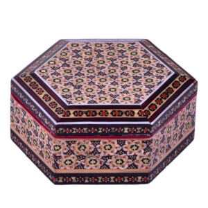 Handgefertigte Holz-Schmuckbox mit persischem Khatam-Design – Setareh