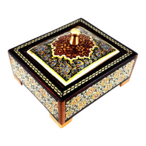Handgefertigte Holz-Schmuckbox mit persischem Khatam-Design – Venoon