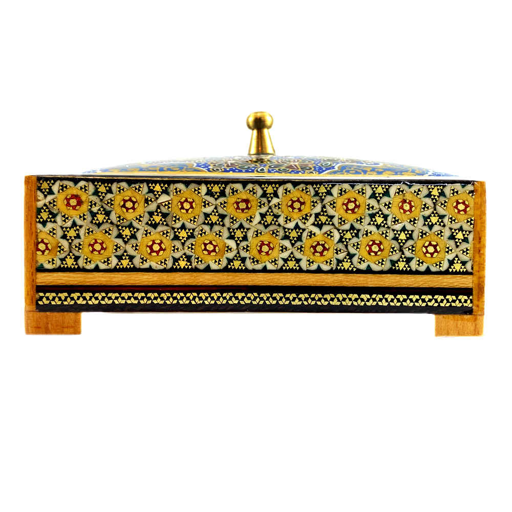 Handgefertigte Holz-Schmuckbox mit persischem Khatam-Design – Yalda