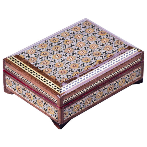 Handgefertigte Holz-Schmuckbox mit persischem Khatam-Design - Atoosa