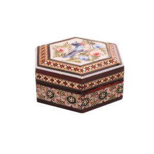 Handgefertigte Holz-Schmuckbox mit persischem Khatam-Design – Azadeh