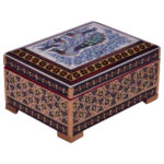 Handgefertigte Holz-Schmuckbox mit persischem Khatam-Design – Parnia