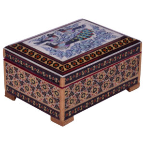 Handgefertigte Holz-Schmuckbox mit persischem Khatam-Design – Parnia