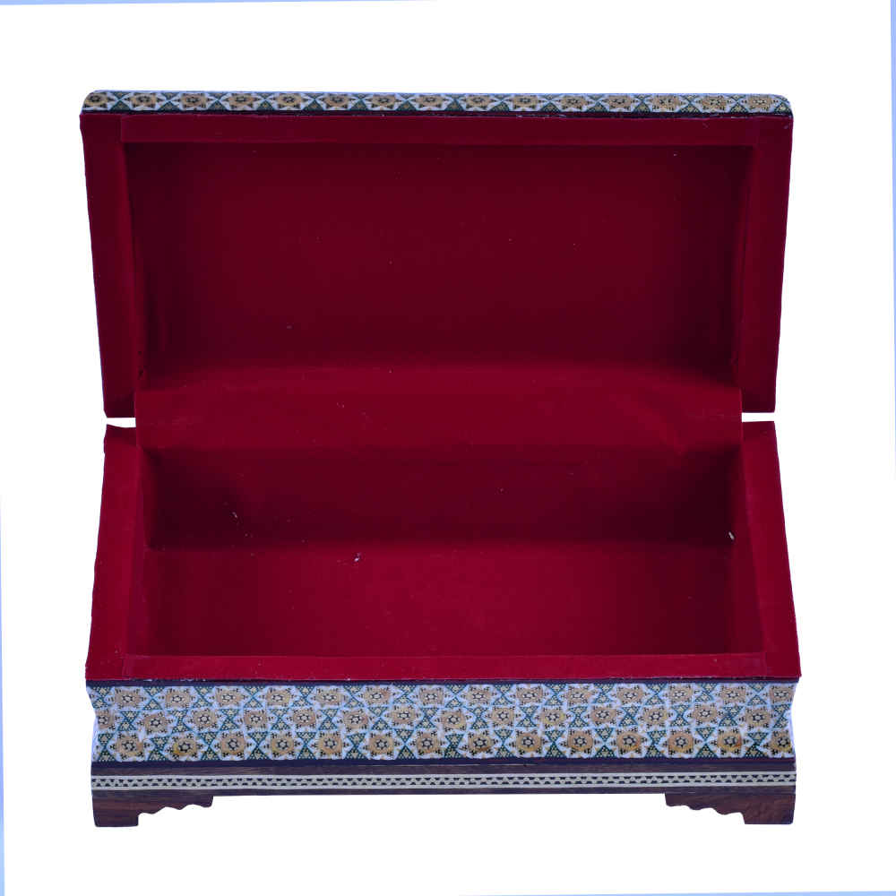 Handgefertigte Holz-Schmuckbox mit persischem Khatam-Design – Setareh