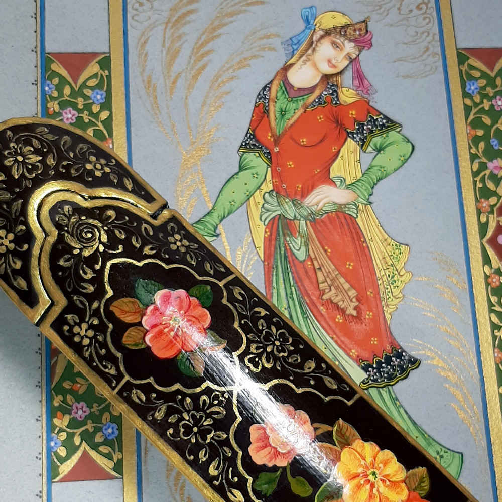 Holz-Bleistiftbox Handgefertigt mit persischer Khatamkari Kunst