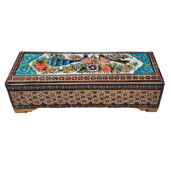 Holz-Bleistiftbox Handgefertigt mit persischer Khatamkari Kunst Omana