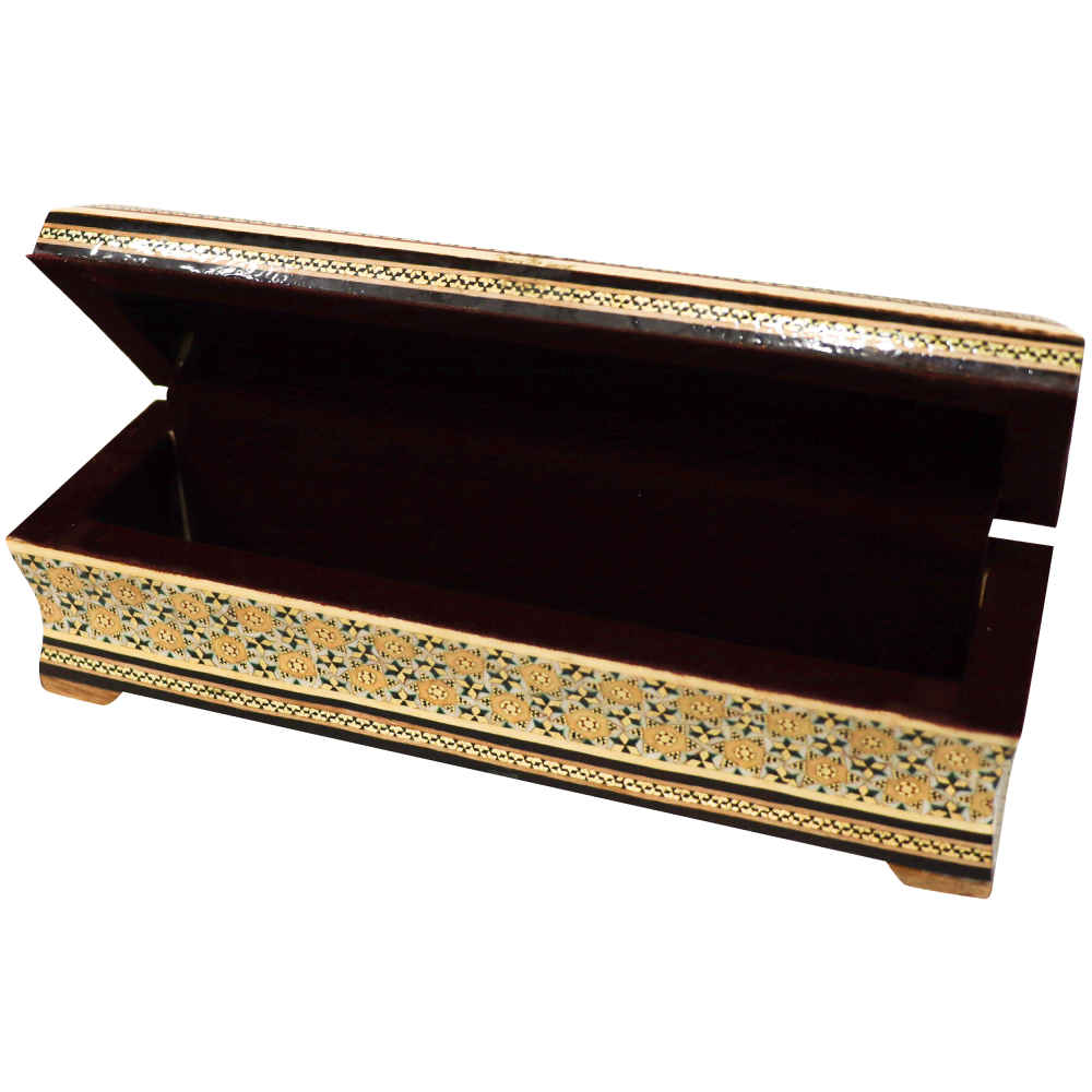 Holz-Bleistiftbox Handgefertigt mit persischer Khatamkari Kunst Ronak