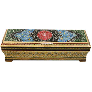 Holz-Bleistiftbox Handgefertigt mit persischer Khatamkari Kunst Ronak