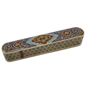 Holz-Bleistiftbox Handgefertigt mit persischer Khatamkari Kunst Tazhib