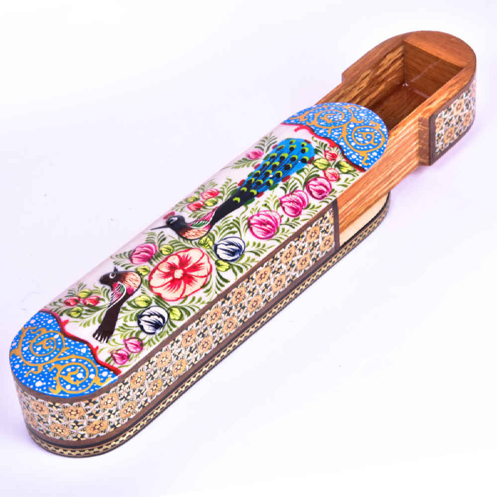 Holz-Bleistiftbox Handgefertigt mit persischer Khatamkari Kunst Negar