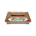 Handgefertigte persische Holz-Taschentuchbox – Khatamkari Arta